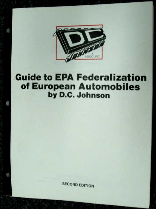 Guide to EPA Federalization of European Automobiles